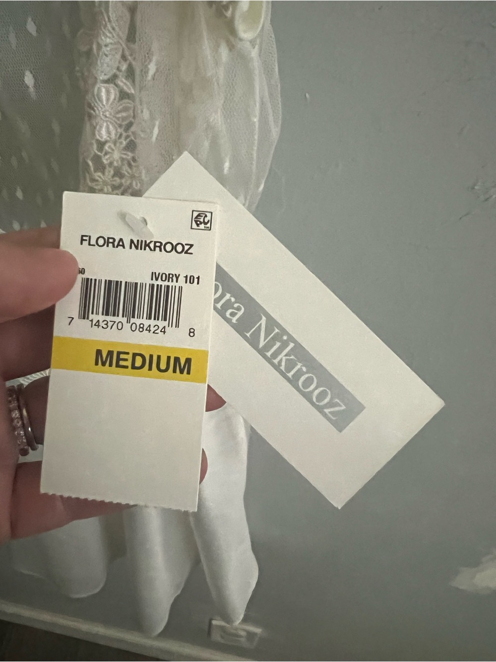 Flora Nikrooz White Sheer Lace Slip - Picture 3 of 6